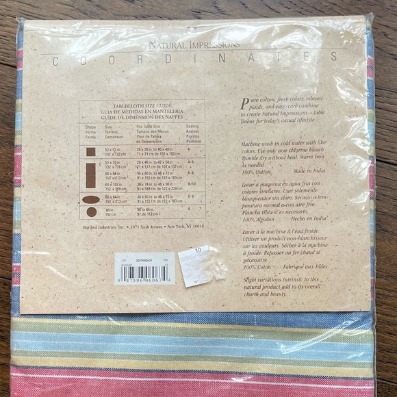 Natural Impressions 60” Round Table Cloth - Picture 4 of 4